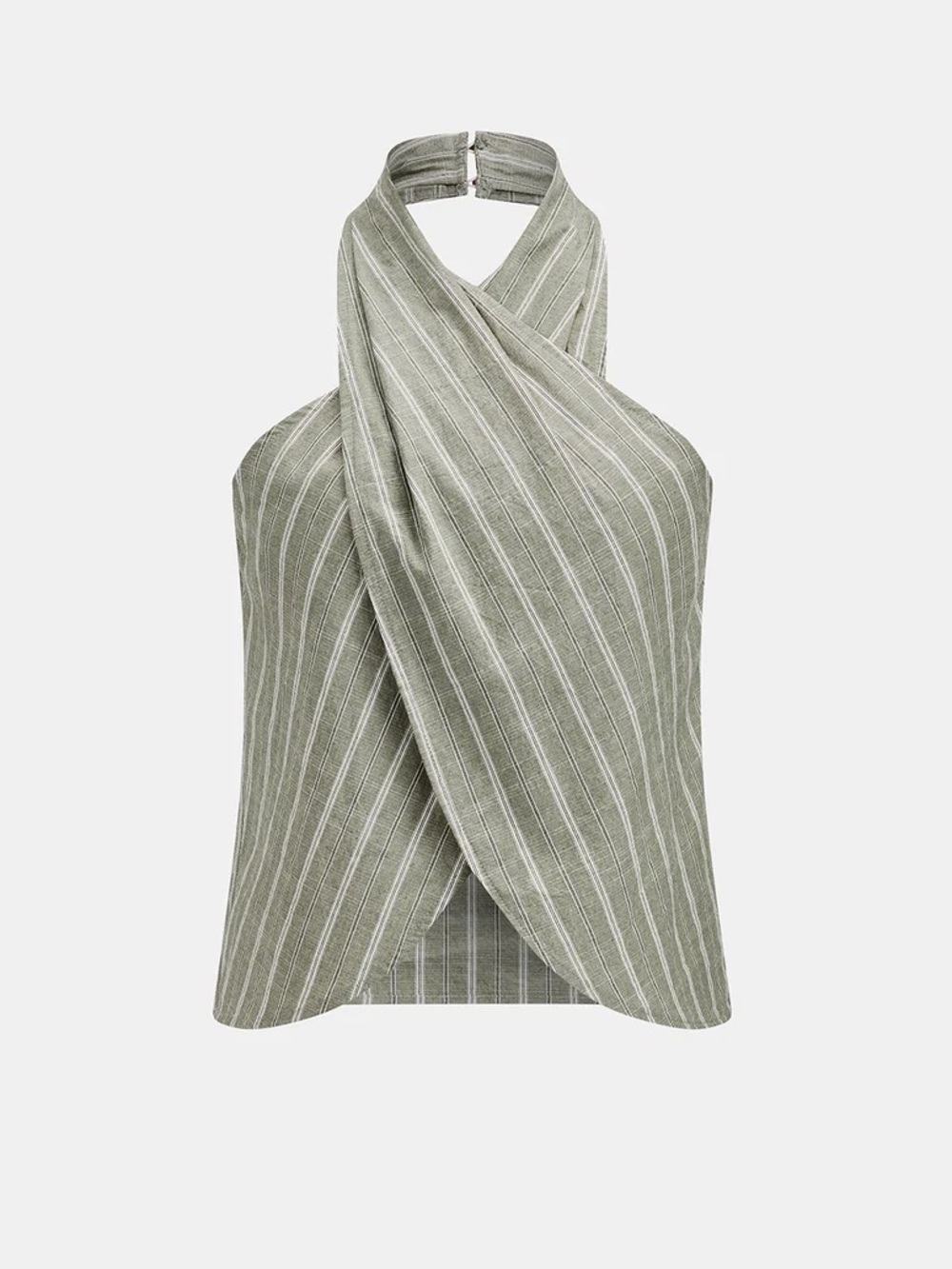 Commmense Striped Cotton Linen Halter Top & Pants - Picture 7 of 16